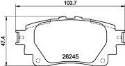 T2907 Sada brzdových destiček, kotoučová brzda PAGID