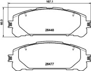 T2943 PAGID sada brzdových platničiek kotúčovej brzdy T2943 PAGID