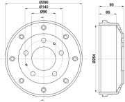 62103 Brzdový buben PAGID