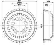 62903 Brzdový buben PAGID