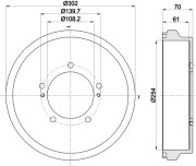 61413 Brzdový buben PAGID