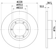 52801 Brzdový kotouč PAGID