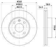 51022 Brzdový kotouč PAGID