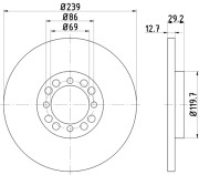 54003 Brzdový kotouč PAGID