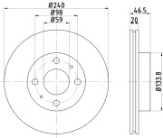 50911 Brzdový kotouč PAGID