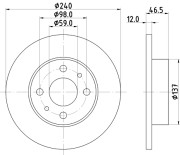 50908 Brzdový kotouč PAGID