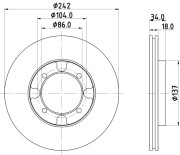 52207 Brzdový kotouč PAGID