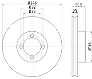 52422 Brzdový kotouč PAGID