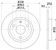 50608 Brzdový kotouč PAGID