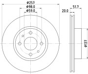 51807 PAGID brzdový kotúč 51807 PAGID