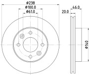 52825 Brzdový kotouč PAGID