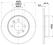 52810 Brzdový kotouč PAGID