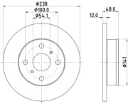 53613 Brzdový kotouč PAGID