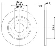 51034 Brzdový kotouč PAGID