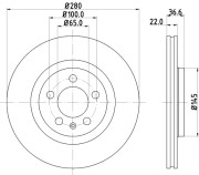 53954 Brzdový kotouč PAGID