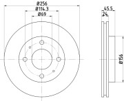 54023 Brzdový kotouč PAGID