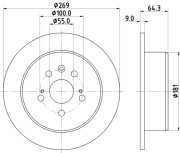 50231 Brzdový kotouč PAGID