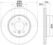 50448 Brzdový kotouč PAGID