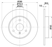 50260 Brzdový kotouč PAGID