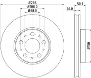 50282 Brzdový kotouč PAGID