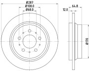 50284 Brzdový kotouč PAGID