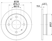 50293 Brzdový kotouč PAGID