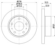 54046 Brzdový kotouč PAGID