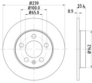 54058 Brzdový kotouč PAGID