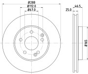 54059 Brzdový kotouč PAGID