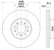 50315 Brzdový kotouč PAGID