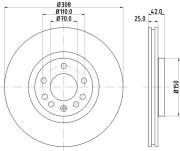 50358 Brzdový kotouč PAGID