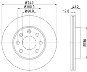 50363 Brzdový kotouč PAGID