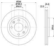 50364 Brzdový kotouč PAGID