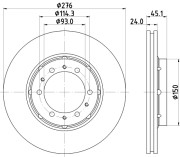 54129 Brzdový kotouč PAGID