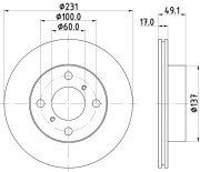 54133 Brzdový kotouč PAGID