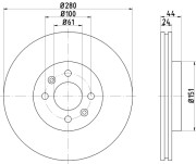 54139 Brzdový kotouč PAGID