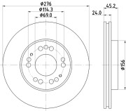 54148 Brzdový kotouč PAGID