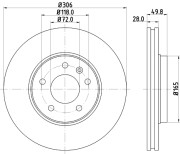 54160 Brzdový kotouč PAGID