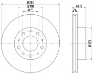 54166 Brzdový kotouč PAGID