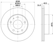 54167 Brzdový kotouč PAGID