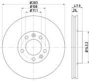 54294 Brzdový kotouč PAGID