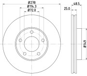 54303 Brzdový kotouč PAGID