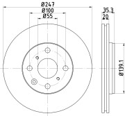 54419 Brzdový kotouč PAGID