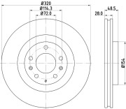 55034 Brzdový kotouč PAGID