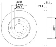 55041 Brzdový kotouč PAGID