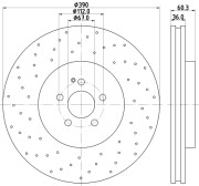 65059 Brzdový kotouč PAGID