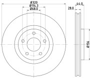 55220 Brzdový kotouč PAGID