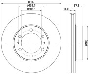 55304 Brzdový kotouč PAGID