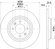 55313 Brzdový kotouč PAGID