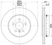 65150HC Brzdový kotouč PAGID